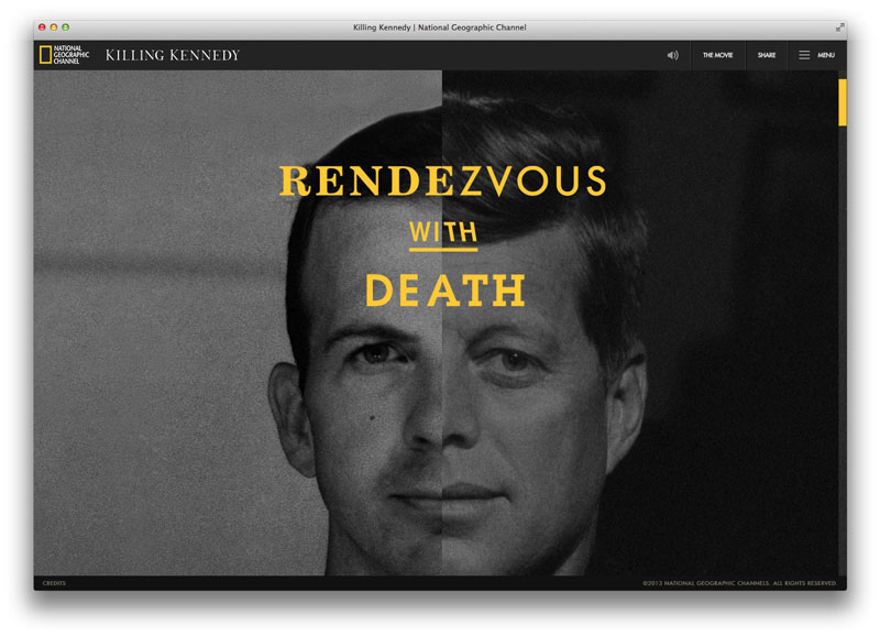 Website Design - Killing Kennedy 1